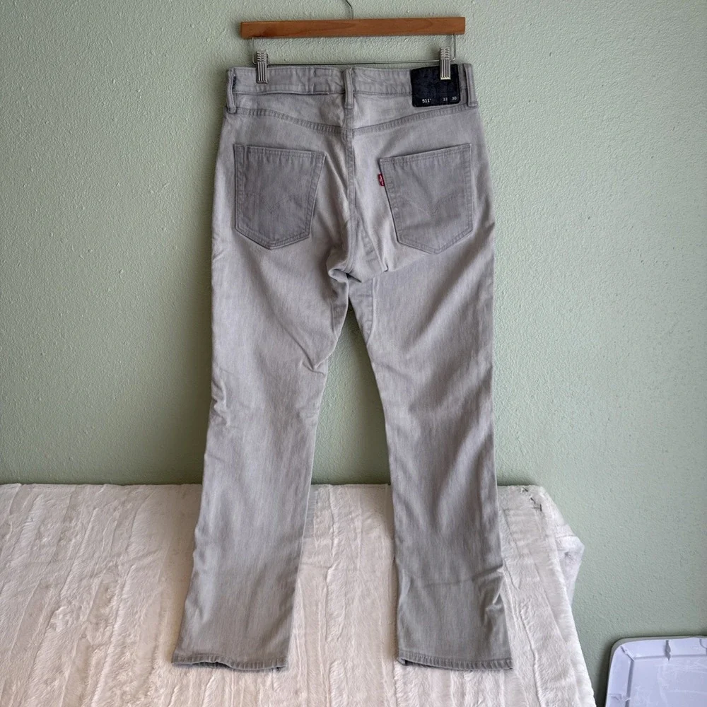 Levi's 511 Reinforced Crotch Gray Jeans Size 33 X 30 Cowboy,Work,Buttonfly Jeans